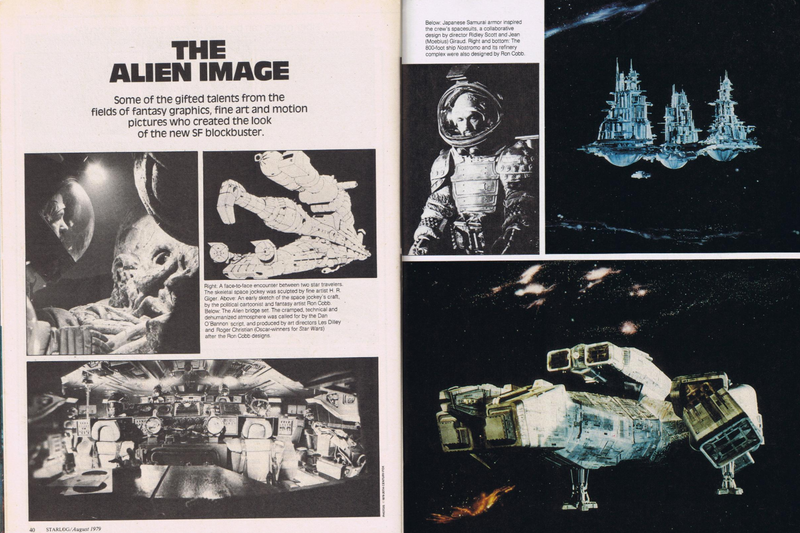 Too many magazines to list here. Fox did a pretty good job of keeping the Alien’s image out of the press, with coverage focusing primarily on the Nostromo interiors and miniature work.